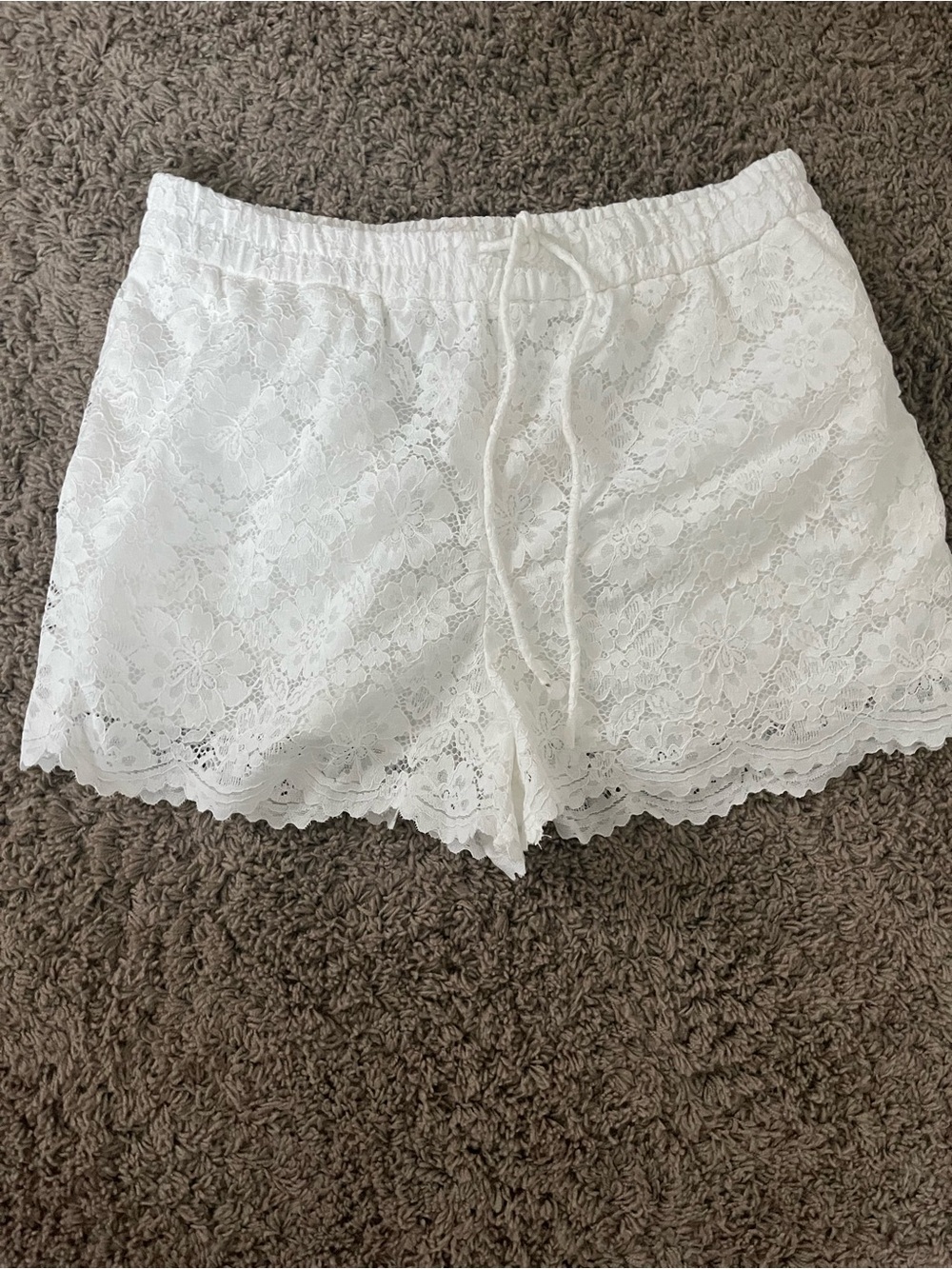 White Lace Shorts
